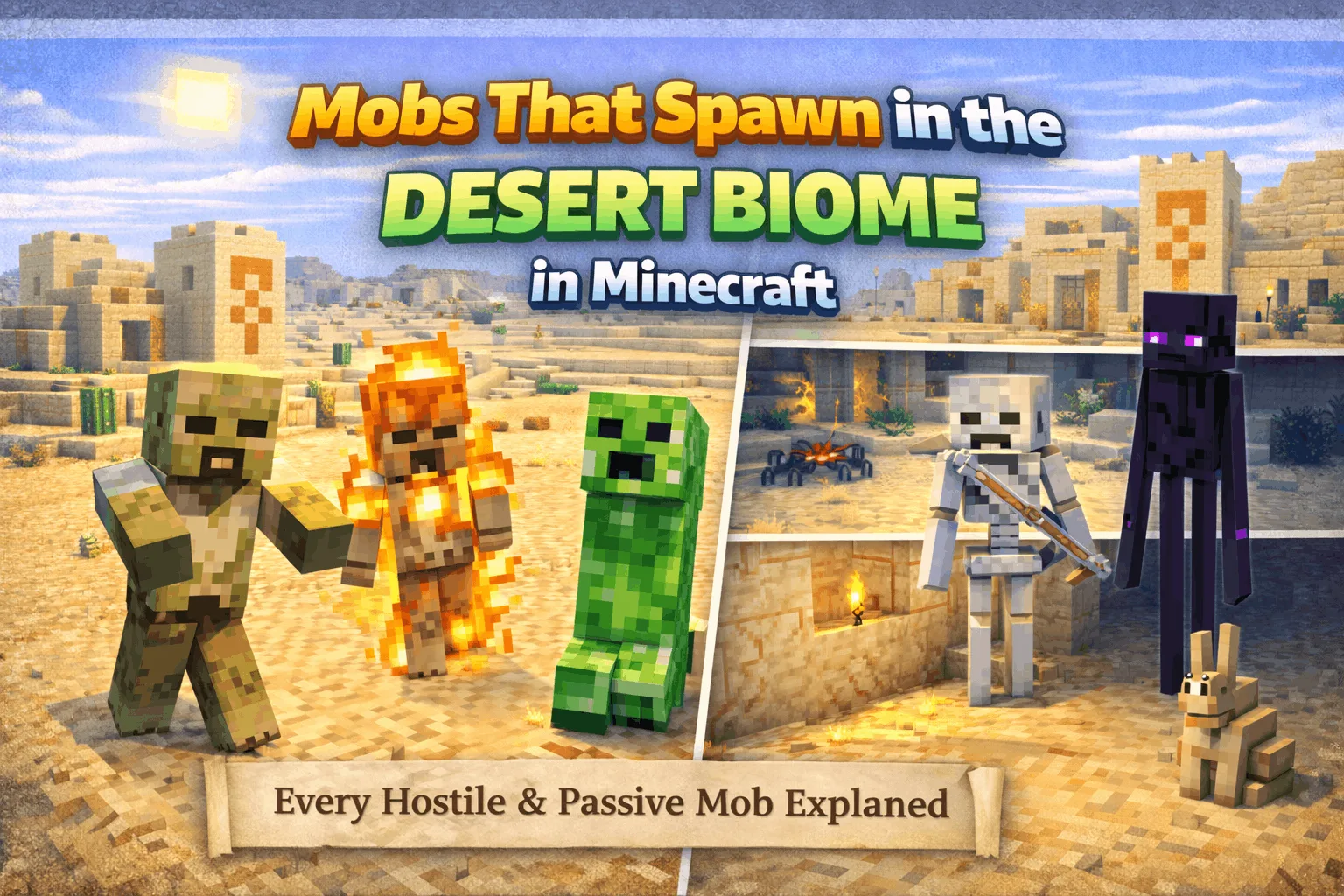 Mobs That Spawn in the Desert Biome in Minecraft